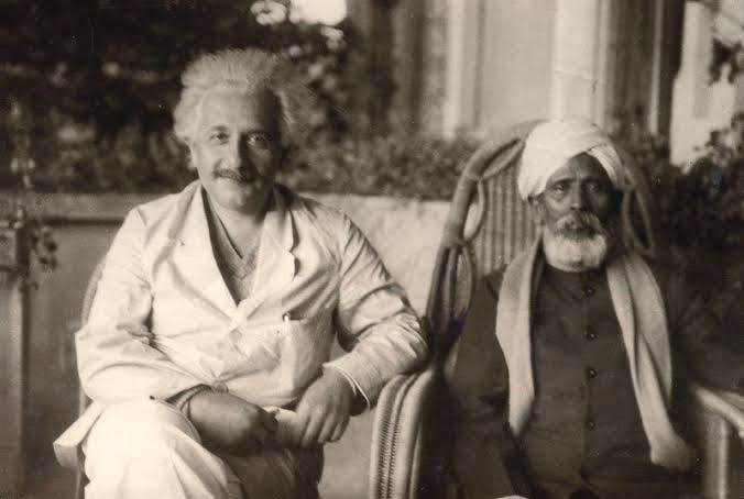 Dhondho Kesav Karve with Einstein