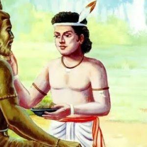 Eklavya Scupting his Guru_s Idol