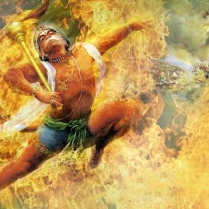 Hanuman setting Lanka afire